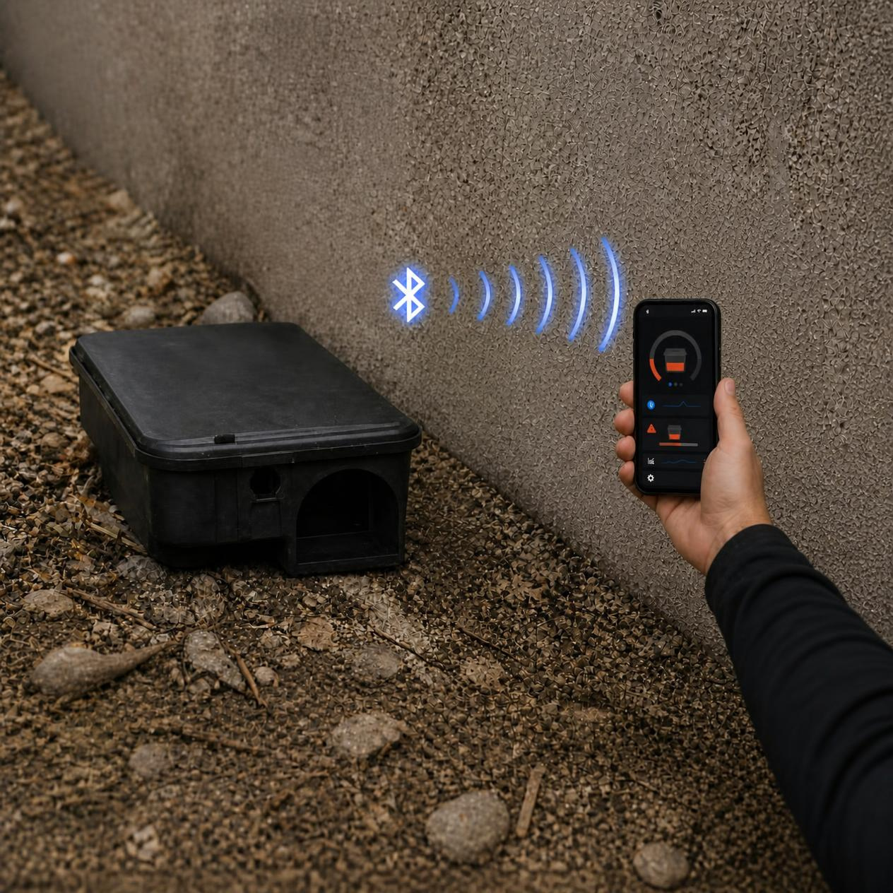 SmartBaitBox bait box and integrated monitoring sensor